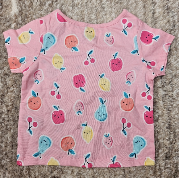 Garanimals Baby Girls Shirt 3 to 6 Months Pink Fruit Print Knit Tee - Picture 2 of 5